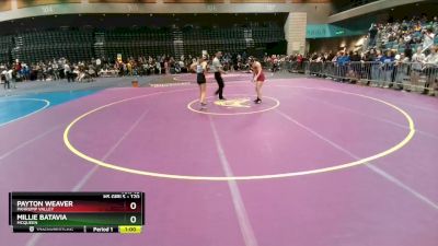 120 lbs Cons. Round 3 - Payton Weaver, Pahrump Valley vs Millie Batavia, Mcqueen