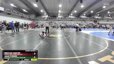 60 lbs Champ. Round 2 - Wade Posner, Oak Grove Little League Wrestling Club-AAA vs Dentlee Chester, Neosho Youth Wrestling-AAA