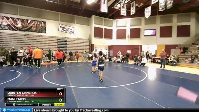 75+ 3rd Place Match - Manu Tafisi, Charger Wrestling Club vs Quinten Cisneros, Fremont Wrestling Club