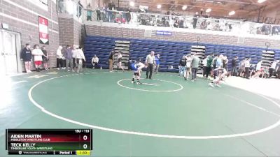 113 lbs Quarterfinal - Teck Kelly, Timberline Youth Wrestling vs Aiden Martin, Middleton Wrestling Club