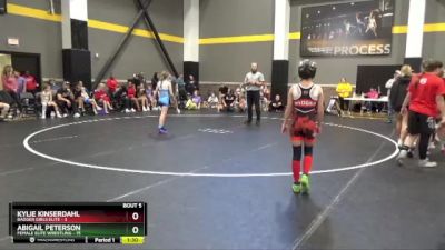 73 lbs Round 3 (4 Team) - Kylie Kinserdahl, Badger Girls Elite vs Abigail Peterson, Female Elite Wrestling