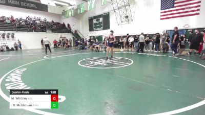 182 lbs Quarterfinal - Michael Whitney, Los Osos vs Samuel Mchtchian, Schurr