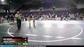 53 lbs Round 3 (10 Team) - Cael Quinlin, Victory Training Center vs Jordan Carreiro, Pueblo All Stars