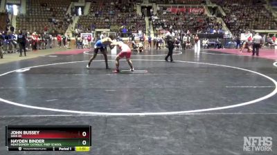 152 lbs Champ. Round 2 - Hayden Binder, Montgomery Catholic Prep School vs JOHN BUSSEY, Saks Sr