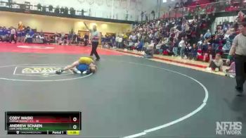 150 lbs Semifinals (8 Team) - Cody Waski, Caesar Rodney H S vs Andrew Schaen, Cape Henlopen H S