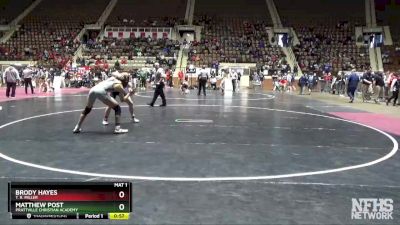 132 lbs Cons. Semi - Brody Hayes, T. R. Miller vs Matthew Post, Prattville Christian Academy