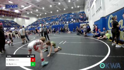 64 lbs 3rd Place - Kaygan Walton, El Reno Wrestling Club vs Ryker Byrd, Mcalester Youth Wrestling