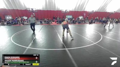 220 lbs Quarterfinal - Mason Mandurano, Belmont-Platteville Youth Wrestling Club vs Makhi Rodgers, Ringers Wrestling Club