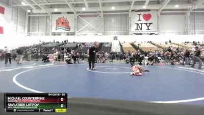 50 lbs Semifinal - Savlatbek Latipov, Willpower Wrestling Club vs Michael Countermine, Guilderland Youth Wrestling