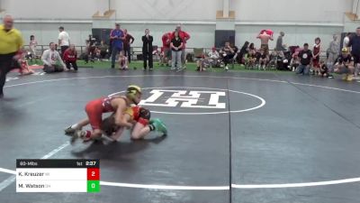 60-M lbs Consi Of 16 #2 - Kaden Kreuzer, WI vs Marcus Watson, OH