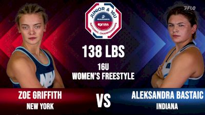 138 lbs Final - Zoe Griffith, New York vs Aleksandra Bastaic, Indiana