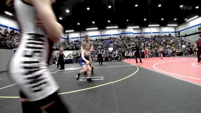 75-83 lbs Semifinal - Jaidyn Wilson, Mustang Bronco Wrestling Club vs Madilyn Robinson (78.6), Harrah Little League Wrestling