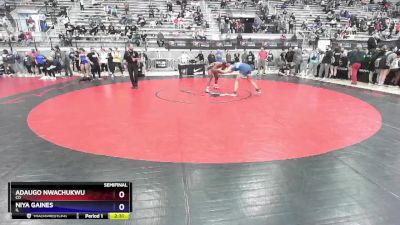 62 lbs Semifinal - Adaugo Nwachukwu, CO vs Niya Gaines, IL