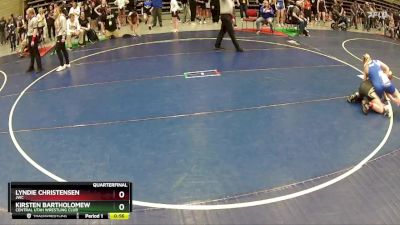 120 lbs Quarterfinal - Lyndie Christensen, JWC vs Kirsten Bartholomew, Central Utah Wrestling Club