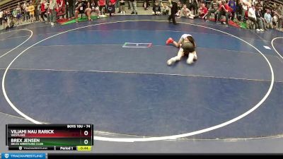 74 lbs Semifinal - Viliami Nau Rarick, WESTLAKE vs Brex Jensen, Delta Wrestling Club