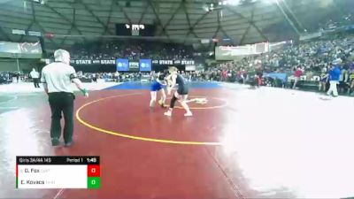 Girls 3A/4A 145 Champ. Round 1 - Olivia Fox, Curtis (Girls) vs Elizabeth Kovacs, Tahoma (Girls)