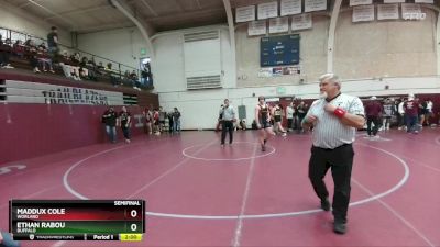 190 lbs Semifinal - Ethan Rabou, Buffalo vs Maddux Cole, Worland