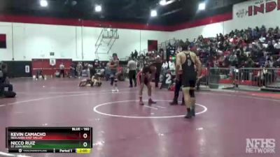 160 lbs Quarterfinal - Nicco Ruiz, St John Bosco vs Kevin Camacho, Redlands East Valley