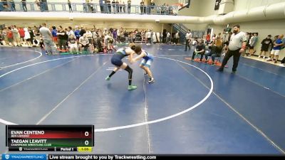 106 lbs Champ. Round 1 - Evan Centeno, Ben Lomond vs Taegan Leavitt, Champions Wrestling Club