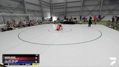 132 lbs Semis & 3rd Wb (16 Team) - Gavin Risse, South Dakota Blue vs Calvin Miller, Minnesota Red