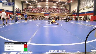 80 lbs Quarterfinal - Chance Baker, Morris Wrestling Association vs Lane Collett, Checotah Matcats