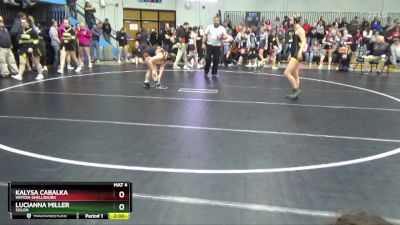 JV-6 lbs Round 3 - Lucianna Miller, Solon vs Kalysa Cabalka, Vinton-Shellsburg