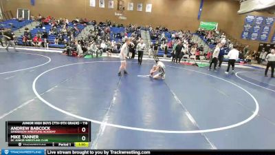 116 lbs Cons. Round 2 - Andrew Babcock, Sanderson Wrestling Academy vs Mike Tanner, GC Junior Wrestling Club