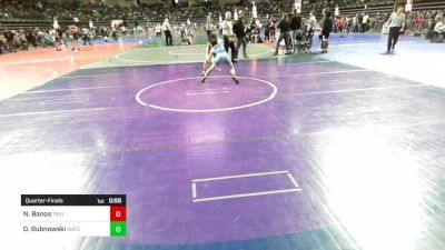 91 lbs Quarterfinal - Nicholas Banos, Triumph Trained vs David Bubnowski, Watchung Hills