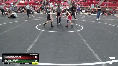 61 lbs Cons. Round 3 - Samson Beyer, The Best Wrestler vs Kooper Nondorf, Hoxie Kids Wrestling Club