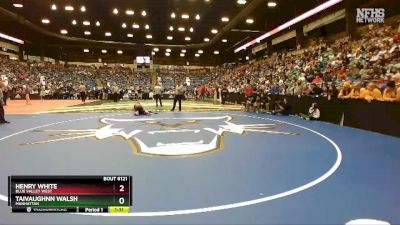 6A - 120 lbs Quarterfinal - Henry White, Blue Valley West vs Taivaughnn Walsh, Manhattan