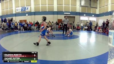 63 lbs Round 3 (10 Team) - Zachary Rutter, Quaker Wrestling Club vs Italeigha Rosetto, Kokomo Wildkat Wrestling Club