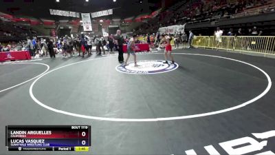 126 lbs Quarterfinal - Landin Arguelles, California vs Lucas Vasquez, Sunnyvale Wrestling Club