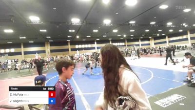 98 lbs Final - Cash McFate, Gold Rush Wr Ac vs Zander Rogers, Pounders WC