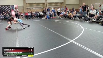 96 lbs Round 3 (8 Team) - Maddox Plattenburg, Cleveland Wrestling vs Preston Pas, Glasgow WA