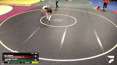 160 lbs Quarterfinal - Eli Roiko, UNC (United North Central) vs Jayden Zajac, Pierz