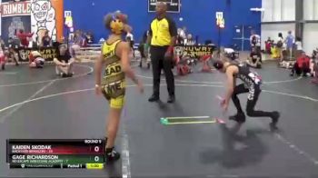 82 lbs Round 5 (6 Team) - Kaiden Skodak, Backyard Brawlers vs Gage Richardson, No Escape Wrestling Academy