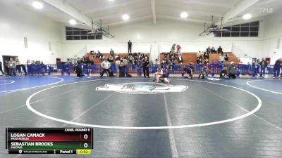 113 lbs Cons. Round 5 - Logan Camack, Paso Robles vs SEBASTIAN BROOKS, Mayfair