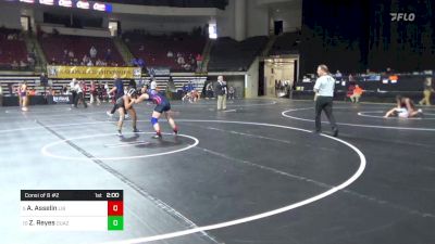 130 lbs Consi Of 8 #2 - Ashley Asselin, Liberty (W) vs Zoe Reyes, Ottawa - Arizona (W)