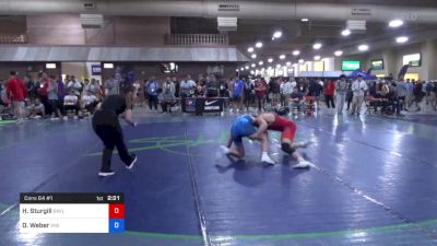 70 kg Cons 64 #1 - Hunter Sturgill, Baylor Wrestling Academy vs Devin Weber, Viking Wrestling Club (IA)