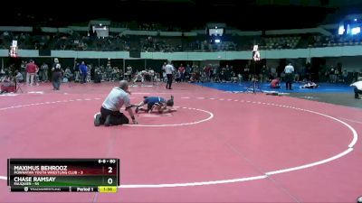 80 lbs Cons. Semi - Maximus Behrooz, Powhatan Youth Wrestling Club vs Chase Ramsay, Fauquier