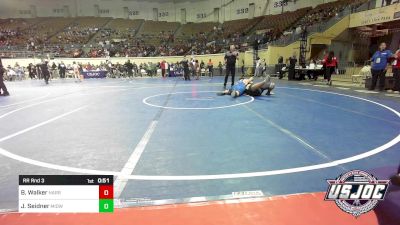 Rr Rnd 3 - Brody Walker, Harrah Little League Wrestling vs John Seidner, Midwest City Bombers Youth Wrestling Club