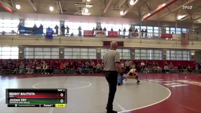 125 lbs Semifinal - Joziah Fry, Johnson And Wales vs Benny Bautista, NYU