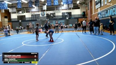 73-78 lbs Round 1 - Beckam Williams, Northside Wrestling Club vs Ben Choate, Empire Battle School