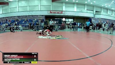 102 lbs Champ. Round 2 - Nathan Matthis, Maryland vs Brody Ashley, Michigan West Wrestling Club