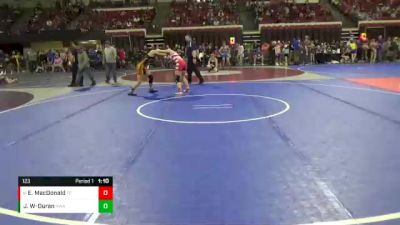 123 lbs Quarterfinal - Elise MacDonald, Team Champs vs Jaici Watt-Duran, Ruis Wrestling Academy