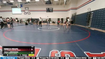 107 lbs Round 2 - Rebecca Ridling, San Antonio Churchill (Girls) vs Miah Larranaga, El Paso Franklin (Girls)