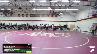 136 lbs Champ. Round 1 - Kyla Pattillo, Palomar College vs Lourdes Fontanilla, Santa Rosa College