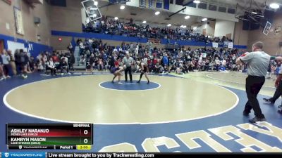 110lbs Semifinal - Ashley Naranjo, Moses Lake (Girls) vs Kamryn Mason, Lake Stevens (Girls)