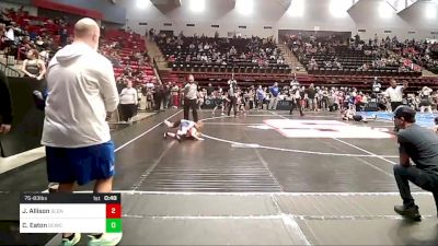 75-83 lbs Semifinal - Jordan Allison, Glenpool Youth Wrestling vs Cyra Eaton, Dark Cloud Wrestling Club