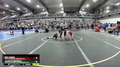 60 lbs Champ. Round 2 - Charles Benwell, Wentzville Wrestling Federation-AAA vs Roc Rhees, Greater Heights Wrestling-AAA